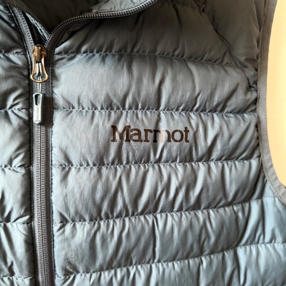 MARMOT DUCK DOWN QUILTED PUFFER VEST MENS SM TEAL ACTIVE OUTDOORS PERFORMANCE - Picture 5 of 13